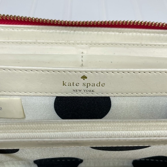 Kate Spade Wallet Clutch Zip Around Pink Leather - Picture 5 of 10